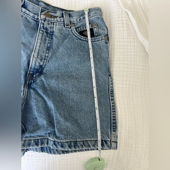 VINTAGE Harley Davidson High Rise Mid Thick Denim Jean Short Size 4
